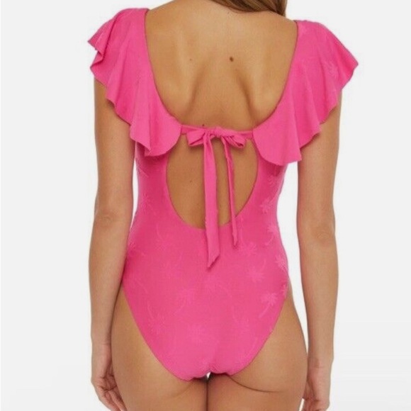 Trina Turk Ruffle Plunge Neck One Piece Swimsuit - Picture 2 of 9